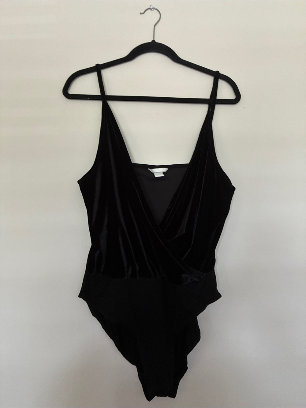 H&M Black Velvet Bodysuit